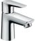 hansgrohe Waschtischarmatur Talis E, Wasserhahn Bad mit Auslauf Höhe 80 mm, ohne Ablaufgarnitur, Badarmatur wassersparend, Chrom