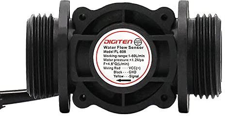 Digiten G1 – Wasserströmungssensor / Durchflussmesser / Hall-Effekt-Sensor, 1-60 l/min