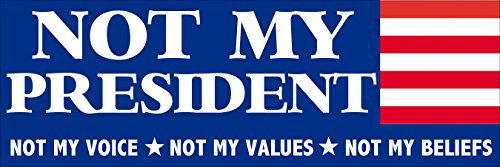 American Vinyl RWB Not My President Voice Values Beliefs Stoßstangenaufkleber (Anti-Tromp)