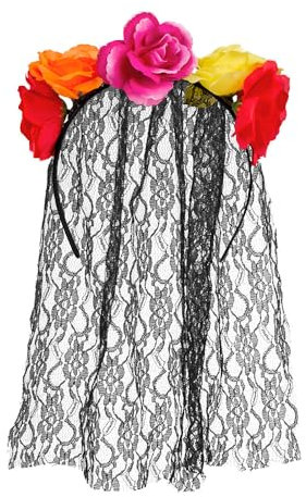 Boland 72120 - Haarreif Blumen, bunt, Karnevals-Accessoire, Kostüm-Accessoire