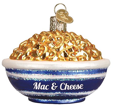 Old World Christmas Various Foods Glasgeblasene Ornamente für Weihnachtsbaum, Schüssel Mac & Käse, 7,6 x 7,6 cm