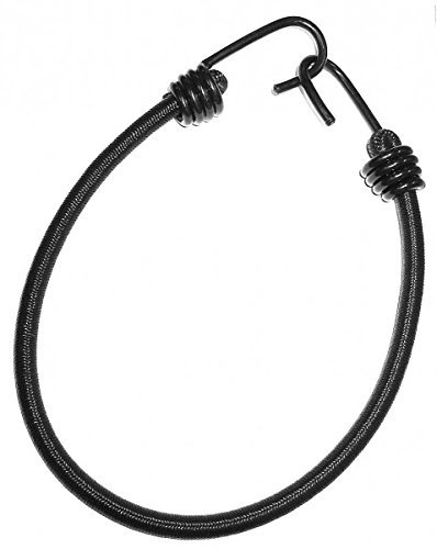 Planenspanner 8mm x 40cm Schwarz Gepäckgummi Spanngurt Expander mit 2 Spiral Haken