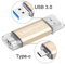 LEIZHAN Memoria USB Tipo C 32GB,Flash Drive USB 3.0 OTG para Samsung S9,Huawei,Portátil,Teléfono y Otras Dispositivos USB o Tipo C-Dorado