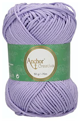 Anchor 4620008-00422 Häkelgarne, 100% Baumwolle, 422, Stärke 8, 70m, 53 Gramm