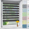 Vkele Doppelrollo Klemmfix ohne Bohren, 90x150cm(BxH) Anthrazit, Duo Rollo Zebrarollo Fensterrollo für Fenster und Tür, Lichtdurchlässig Verdunkelnd, Seitenzugrollo Sonnenschutz Sichtschutz