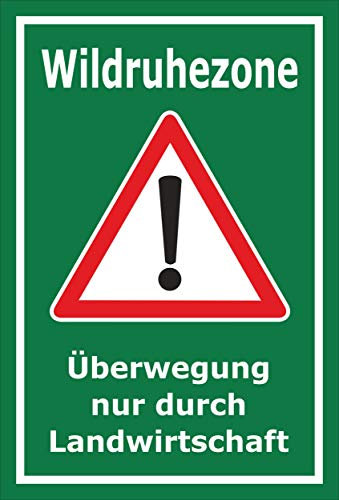 Melis-Folienwerkstatt Schild Wild-Ruhezone - 30x20cm - 3mm Aluverbund – 20 VAR S00359-111-E