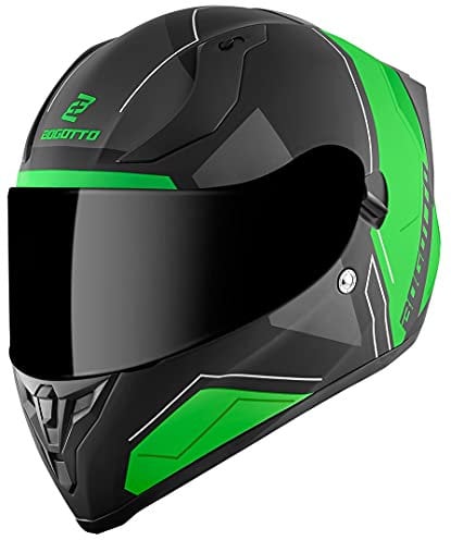 Bogotto V128 Strada Helm, schwarz matt/grün, XL