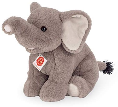 Teddy Hermann 90742 Elefant sitzend 35 cm, Kuscheltier, Plüschtier