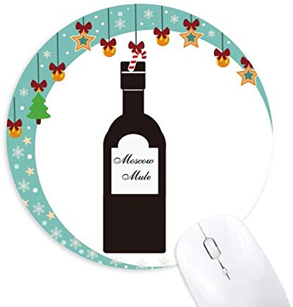 Schraubenzieher Wodka Orange Juice Cocktail Mouse Pad Jingling Bell Round Rubber Mat