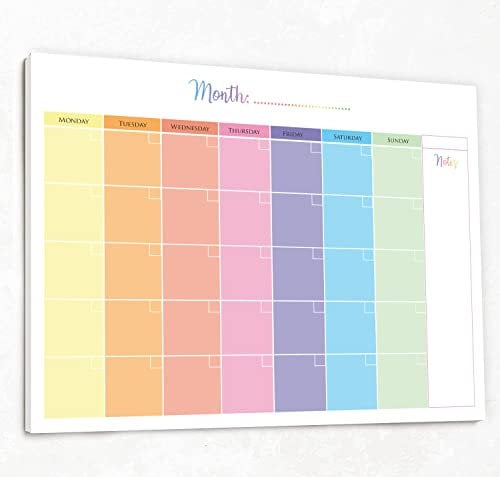 Monthly Planner Pad (Colourful)