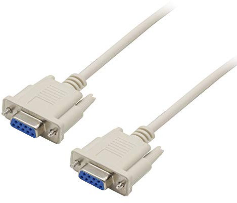 PNGKNYOCN Serielles RS232-Nullmodemkabel, DB9-Pin-Buchse auf Buchse, 2-3-Kreuz-Verlängerungskabel für Computer, Drucker, Scanner (4,6 Fuß)