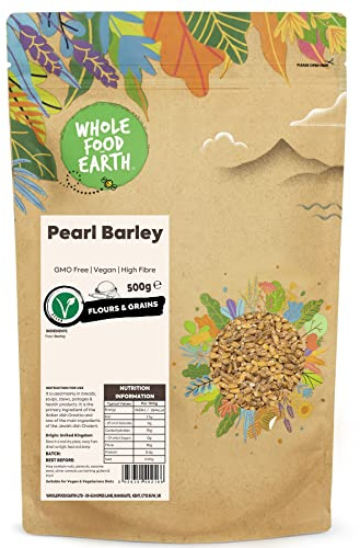 Wholefood Earth Pearl Barley 500 g | GMO Free | High Fibre