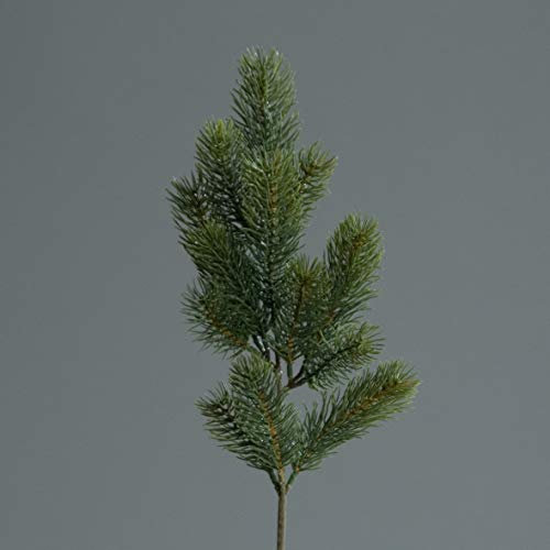 mucplants Künstlicher wunderschöner Edeltannenzweig Länge 50 cm Grün Künstlicher Zweig Kunstpflanzen Deko