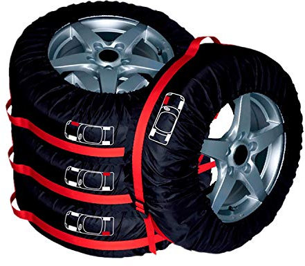 4X Housse De Pneu Voiture, Sacs De Pneus De Voiture, Sac De Rangement Et Protection Pour Roue De Secours De 13 à 23 Pouces Avec Et Poignée (L 80CM/31IN)