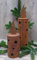 2er Set Windlicht Kerze 35 + 50 cm aus Metall Edelrost Rost Weihnachten Deko Weihnachtsbaum