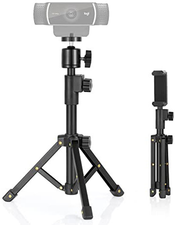 BILIONE Webcam-Stativständer, Kamera,Schreibtisch-Stativhalterung für Logitech Webcam C922 C920S C930e C615 C960 Brio und andere Geräte mit 1/4 Zoll Gewinde