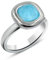Bague pierre bleue turquoise femme en argent. Cette bague Solien a un cristal taillé dans une finition céramique très originale, en plus d'être un modèle réglable, Cristal taillé Plaqué argent