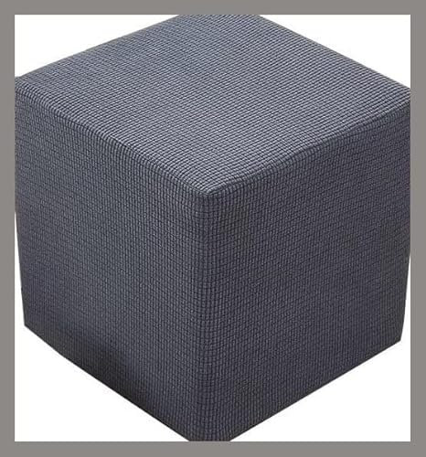 Ottomane Schonbezug Hockerbezug, Hocker Hussen für Quadratische Fußhocker, Stretch Bezug Ottomane Abdeckung Überzug Hocker Protector Waschbar Hockerabdeckung (Color : A, Size : 40x40cm)