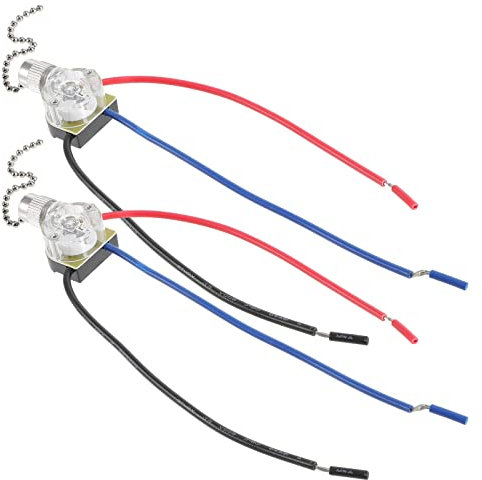 DOITOOL 2st Schalter Für Deckenventilator Fan-kette Ersatz-kettenschalter Deckenventilator Kettenschalter Lüfterlichtschalter Deckenventilatorketten Bakelit Schalter Ziehen Lüfter Leuchtet