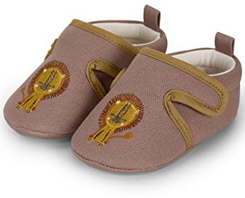 Sterntaler Baby - Jungen Babykrabbelschuh Löwe Flacher Slipper, Braun, 18 EU