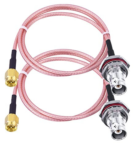 urcianow SMA zu BNC Adapter Kabel (50cm) – SMA-Stecker zu BNC-Buchse für Walkie-Talkie, CB-Funk, Amateurfunk, WLAN, CCTV – RG316 Koaxialkabel, vernickelt