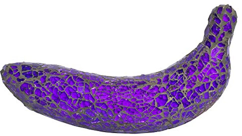 Design By Pepper Mosaic Glass Purple Banana Mosaic Fruit Table Centrepiece Fruit Bowl Coffee Table Decor