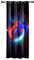 YONGFOTO 107x160cm Vorhänge für Spielzimmer Rot und Blau Gamepad Abstrakt Symbol Fantasiewelt Verdunkelungsvorhang für Kinderzimmer, 1 Stoffbahn mit Ösen