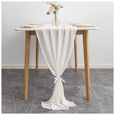 Andiker Tischläufer, Beige Hochzeit Tischdeko Esstischdekoration Tischdecke für Hochzeit, Essentisch, Kommode, Esssaal (70 x 300 cm)