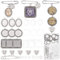SUNNYCLUE 1 Schachtel 65 Stück Hochzeitsstrauß Anhänger Erinnerungsbild Oval Rund Quadratisch Brosche Glas Cabochons Silber Herz Anhänger Für Die Schmuckherstellung Charms Damen Herren DIY 10 Stück Br