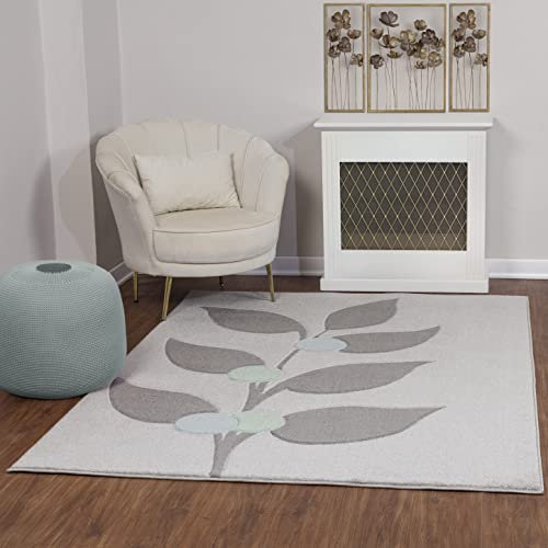 Livabliss Bordeaux Wohnzimmer Teppich modern – Abstrakt Design in Marmor Optik für Wohnzimmer 120x170 cm, Esszimmer, Schlafzimmer - Marmor Teppich groß, weicher Teppich Kurzflor in Grau, Grün und Blau
