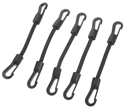 INOOMP Lot de 5 tendeurs élastiques avec Crochets - Sangles d'arrimage - pour Le Camping - pour Bagages, Toit, Tente, bâche, vélo, Voiture, Camping-Car