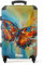 NoBoringSuitcases.com Reisekoffer, Koffer Groß, Hartschalenkoffer Groß, TSA Schloss, Reisekoffer mit Rollen Groß, Reisekoffer, Koffer M, Koffer Mittelgroß (Schmetterling - Orange, 67 cm - 72 L)