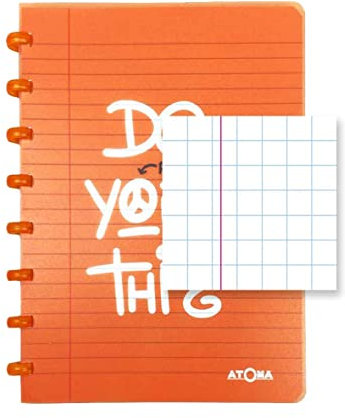 ATOMA Notizbuchsystem - #Writing - A4 - orange - Kariert 5 mm