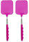 VENEKA 2X Fliegenklatsche Fliegenklatsche Fliegenklatsche Teleskop 73cm Pink