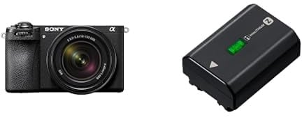 Sony Alpha 6700 Spiegellose APS-C Digitalkamera inkl. 18-135mm Objektiv (KI-basierter Autofokus, 5-Achsen-Bildstabilisierung, 4k 120p Video, Touch-Display) + NPFZ100