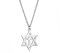 EUEAVAN Davidstern Halskette für Frauen Hexagramm Anhänger Halskette Amulett Symbo Jüdisch Israel Religiös David Schmuck Geschenk Frauen (david kreuz halskette silber 3)