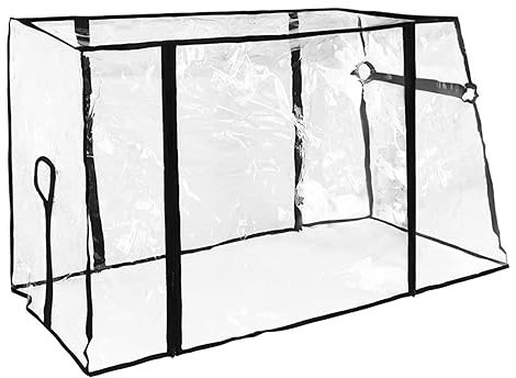 Bollerwagen Regenschutz 74 X 51 X 110cm Bollerwagen Regenschutz wasserdichte PVC Festival Handwagen Transparentes Wagendach Mit ReißVerschluss FüR Camping Garten Picknickwagen Kinderwagen