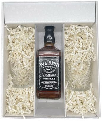 Coffret cadeau Blanc - Whisky - Jack Daniel's N.7 40° - 2 Verres à whisky ARCOROC