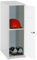 Simon Rack Simonlocker Kommode, klein, 915 x 400 x 500 mm, Amario aus Metall, inkl. Schlüssel, Grau/Weiß