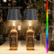 Coinmit 2 Stück RGB kabelloses Flaschenlampe Akku, 3000K dimmbare Flaschenleuchte, IP54 wiederaufladbare Flaschenleuchte für Innen Außen, Esstisch, Anthrazit