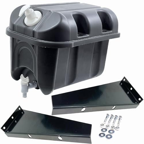 Generisch Réservoir d'eau 18 l pour camion et voiture avec support + distributeur de savon, vis, remorque, camping-car