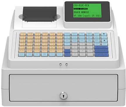 WDDEYYDS Registrierkasse, elektronisches Kassensystem, 81 Tasten, Kassensystem, Registrierkasse, 8 Digitale LED, kommerzielle POS-Registrierkasse für kleine Unternehmen, Einzelhandelsrestaurants