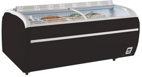 Réfrigérateur congélateur de supermarché noir TWIN 220B-CF - Tefcold