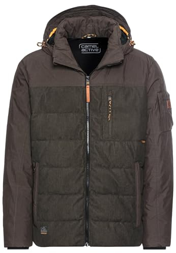 camel active Herren Stepp-Blouson mit Abnehmbarer Kapuze
