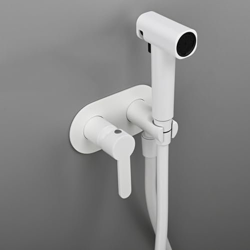Doccetta Per Wc Con Miscelatore Bidet Portatile Kit Doccetta Acqua Calda E Fredda Kit Doccetta Per Wc Spruzzatore Del Bidet Per La Toilette,Bianco