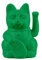 DONKEY Lucky Cat Mini Vivid Green - Gato anguloso (9,8 cm), color verde intenso