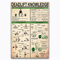 FJQWKLF Deadlift Knowledge Metall-Blechschilder, Fitness-Grundlagen, Infografik-Poster, Fitnessstudio, Wanddekoration, Zuhause, Zimmer, Club, Plakette, 30,5 x 40,6 cm