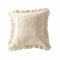 Loberon Kissenhülle Luritte, Elegante Lochstickerei, Bindebänder auf der Rückseite, romantische Note, Rüschensaum, Kissenbezug, Wohntextilien, Leinen, Creme
