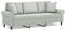 Willood 3-Sitzer-Sofa mit Zierkissen Liegesofa für Wohnzimmer, Polstersofa Sessel Relaxsofa Loungesofa Relaxcouch Hellgrau 180 cm Samt
