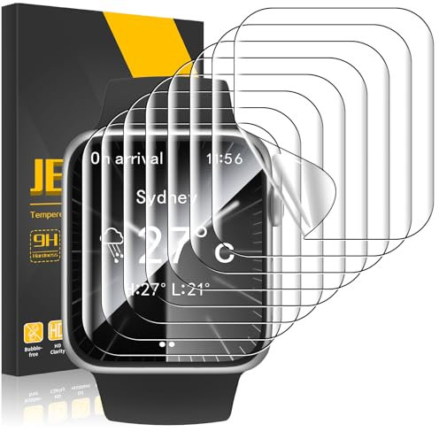 JEHOO Schutzfolie für Apple Watch Series 9/8/7 41mm Folie, 8 Stück Selbstheilende Weiche TPU Displayschutzfolie, HD Klar Blasenfreie Vollständige Abdeckung Kratzfest